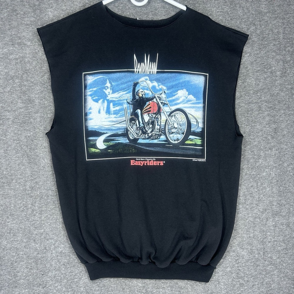 Vintage Easyriders David Mann Classics Shirt Mens L Black Sleeveless sweatshirt‎
